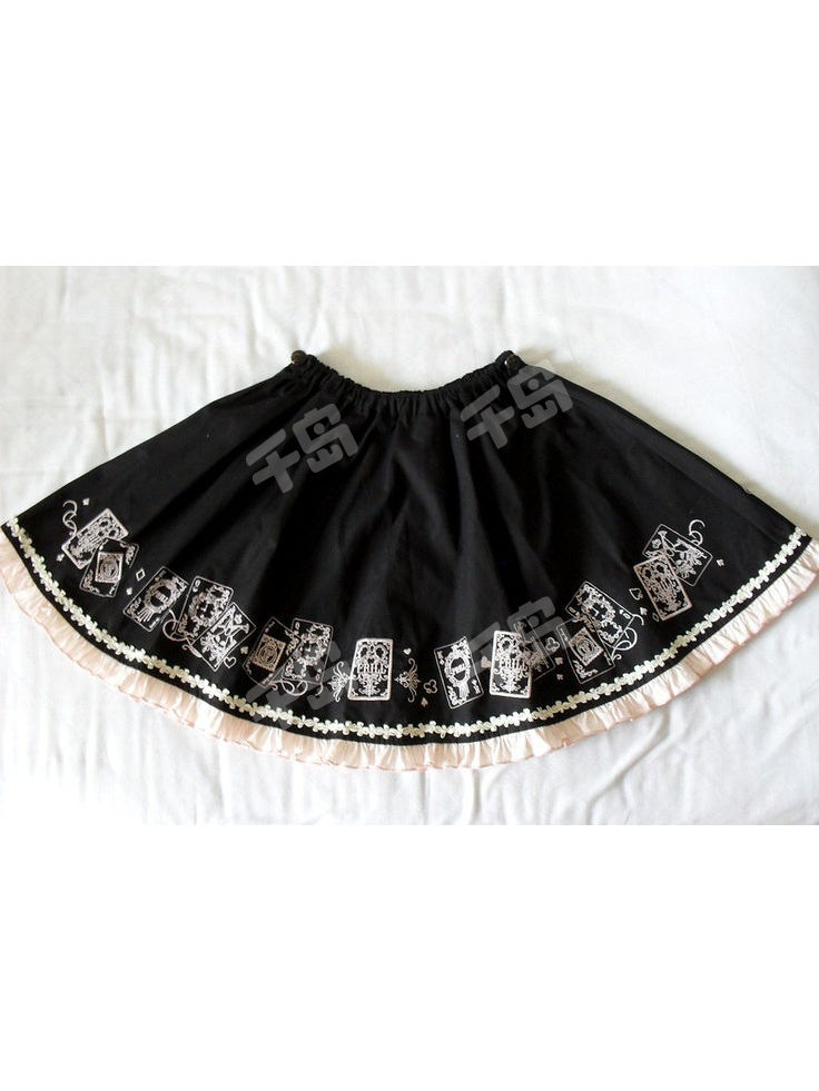  H.FRILL Frill Trump Embroidery Skirt + Apron Set 