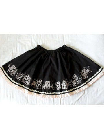  H.FRILL Frill Trump Embroidery Skirt + Apron Set 