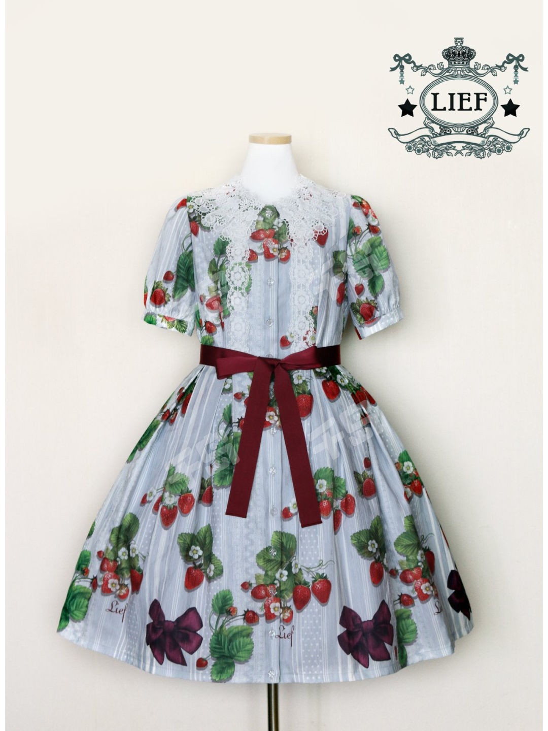  Strawberry Ribbon Series Lace Collar OP 