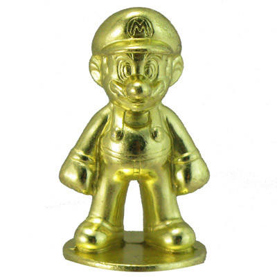 New Super Mario Brothers Wii Metal Mascot 玛丽奥 Golden Ver.