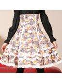 Cookie and Cake Print High Waist Long Skirt (g672-g673)