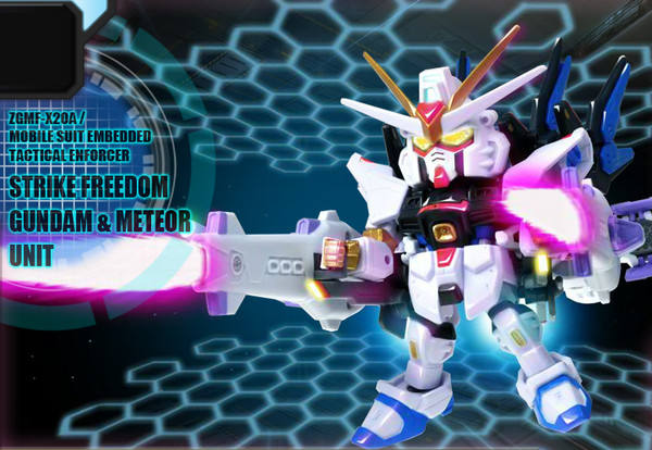 SD Gundam Action Figure 流星系统 ZGMF-X20A 强袭自由高达