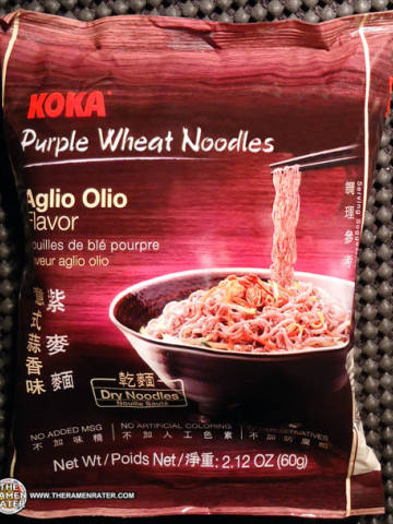 Purple Wheat Noodles Aglio Olio