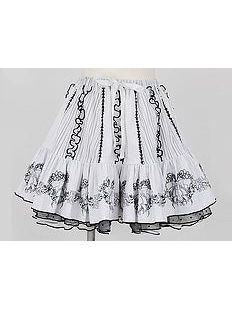  Embroidered Polkadot Lace Skirt 