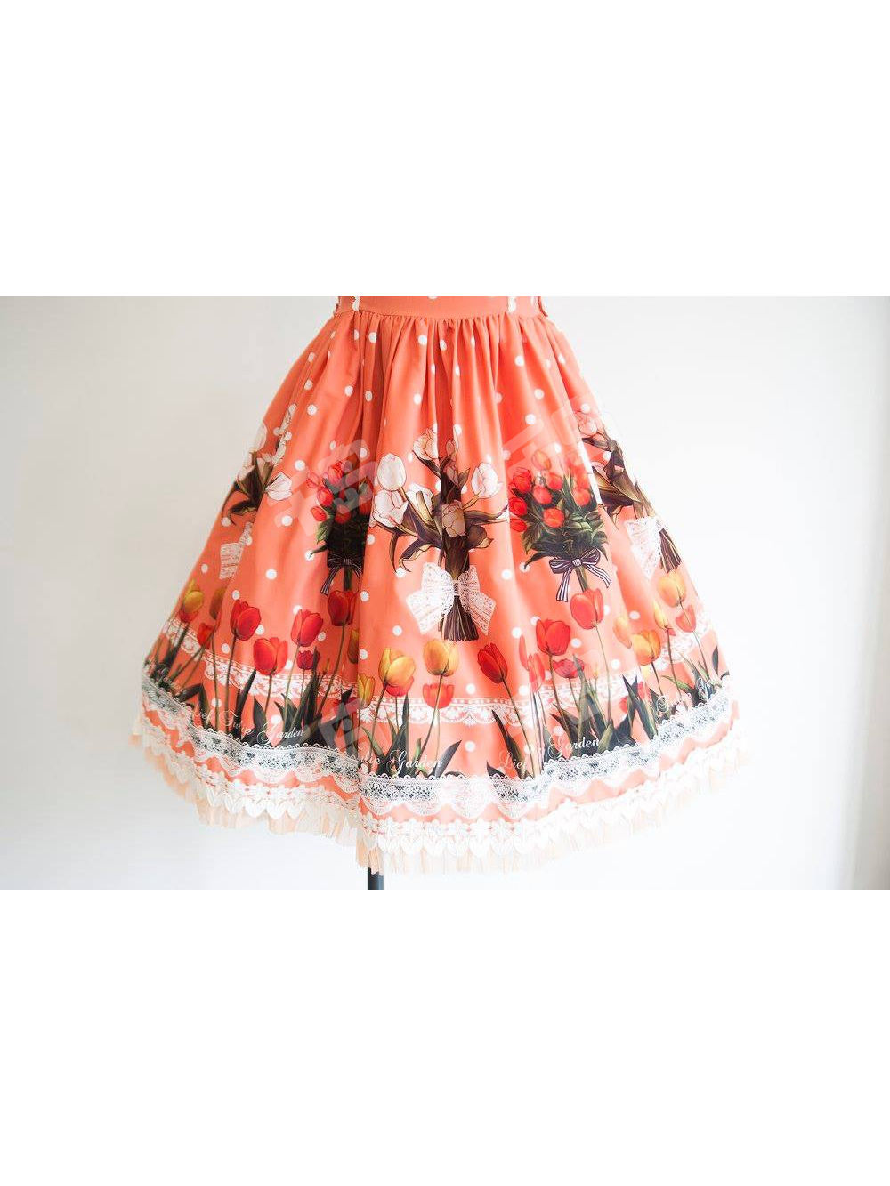  Tulip Gardening Waist Shirring Skirt 