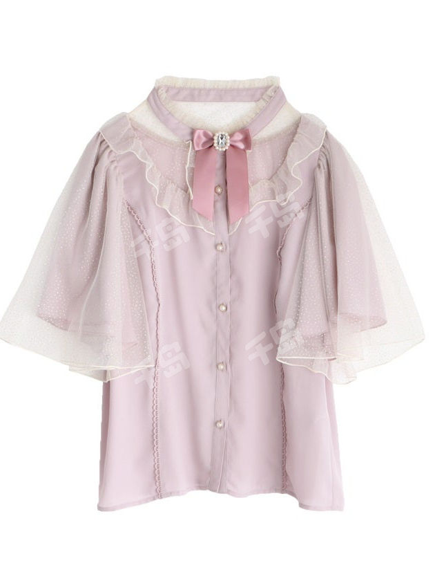 Axes Femme Kawaii - Bijoux Ribbon Brooch Blouse