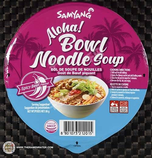 Aloha Bowl Noodle Soup Spicy Beef Flavor