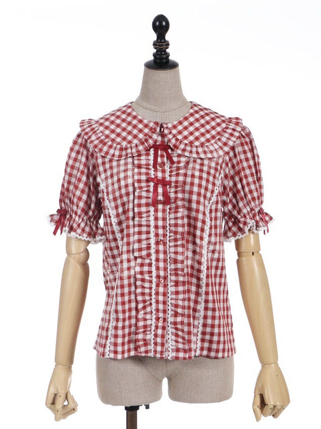 Kawaii - Gingham Check Blouse