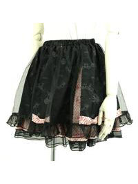 FRILL Polka Dot Pattern Gathered Skirt