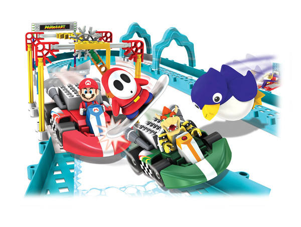 K'NEX Mario Kart Building Set 大魔王库巴 乌贼 害羞小子 玛丽奥 企鹅 Mario and Bowser Ice Race