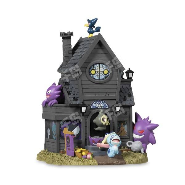 Haunted Pokémon Village 小木灵 耿鬼 鬼斯通 鬼斯 烛光灵 诅咒娃娃 怨影娃娃 梦妖 喵秒 南瓜怪人 皮卡丘 黑暗鸦 夜巡灵 Gengar House