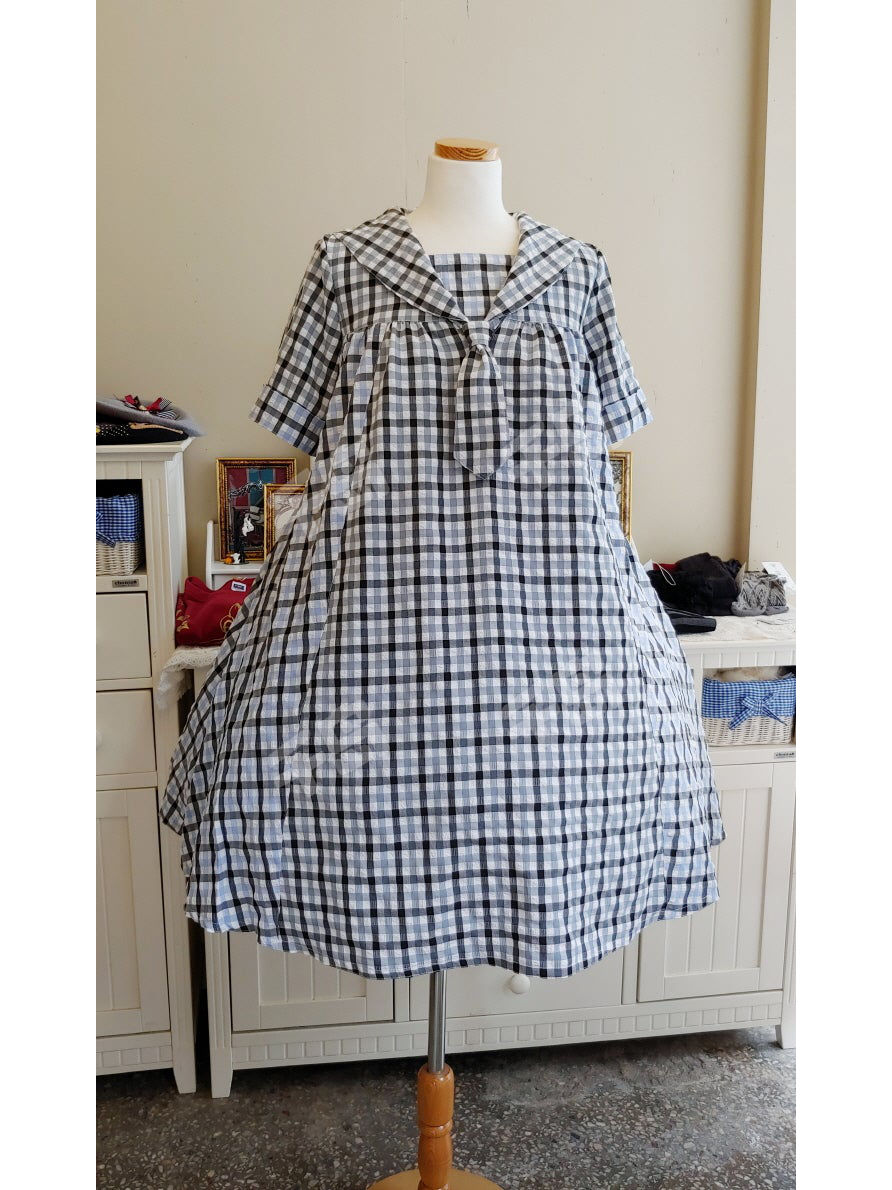  Spring Lady Series Gingham Sailor OP 