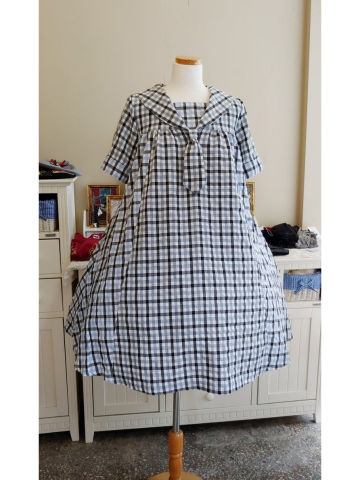  Spring Lady Series Gingham Sailor OP 