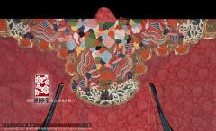 莲蓬凤鸾云肩通袖妆花织金纱-资料图