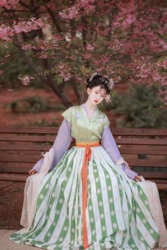 唐制褙子半臂汉服-资料图