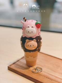 情人节限定熊兔双球甜筒-资料图