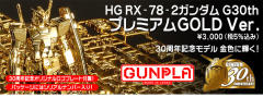 HG Ver.G30th RX-78-2 元祖高达 Premium Gold ver.-资料图