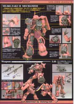 MG MS-06S 指挥官用型扎古II 夏亚・阿兹纳布尔机 Ver. 2.0 彩色透明版-资料图