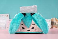 初音未来 眯眯眼毛绒 抽纸盒-资料图