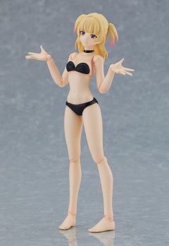 figma#581b 女性素体（有纪） 黑色紧身连衣裙-资料图