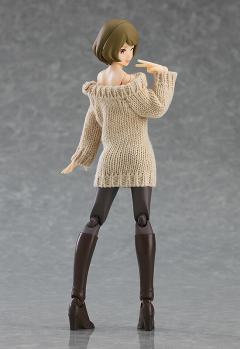 figma#574 女性素体 （千秋）与 露肩毛衣连衣裙-资料图