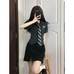 收腰衬衫套装-资料图